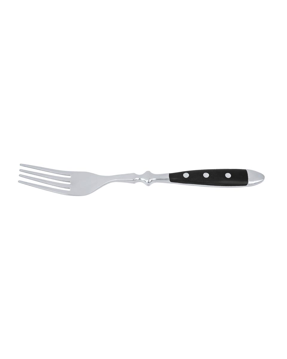 Tafelgabel – 20,2 cm – schwarzer Griff – Bistro – G-Tableware – 6 Stück – G-Linie