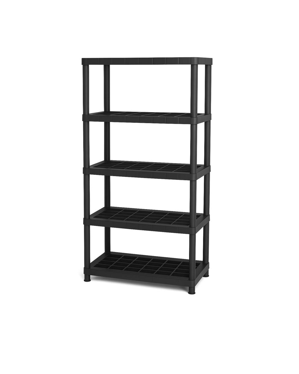 Regal - 5 Etagen - H 185 x B 92 x T 46 CM - Kunststoff - Schwarz - G-Line
