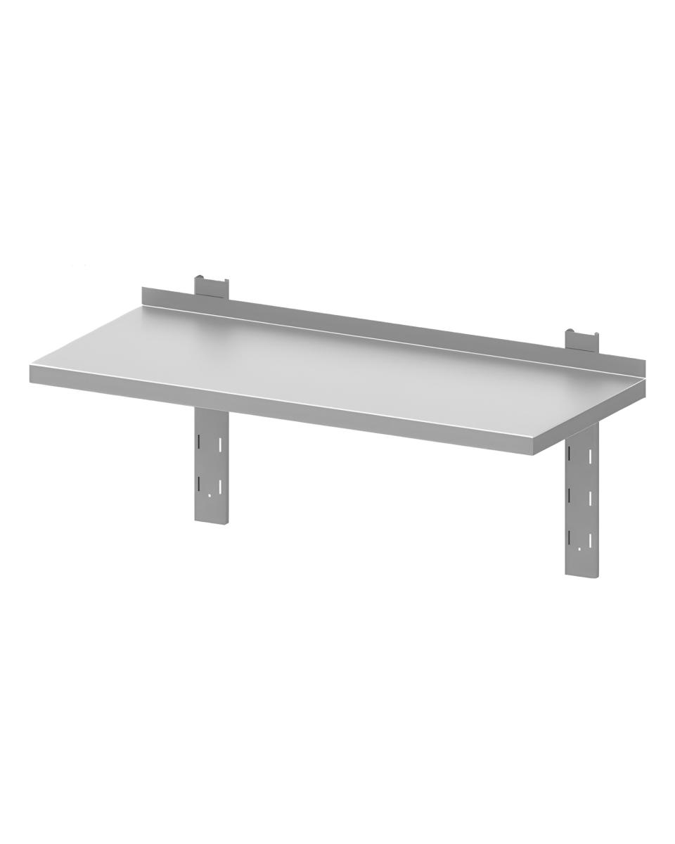 Wandbord aus Edelstahl - Geschlossen - 1 Ebene - Verstellbar - Inklusive Halterungen - G-Line