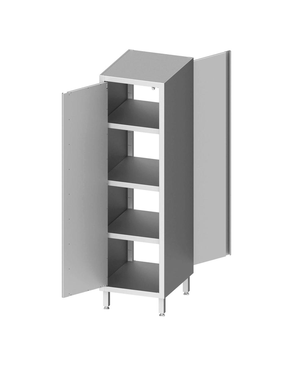 Hochschrank aus Edelstahl - Durchreichemodell - Drehtür - Höhe 180 cm - G-Line