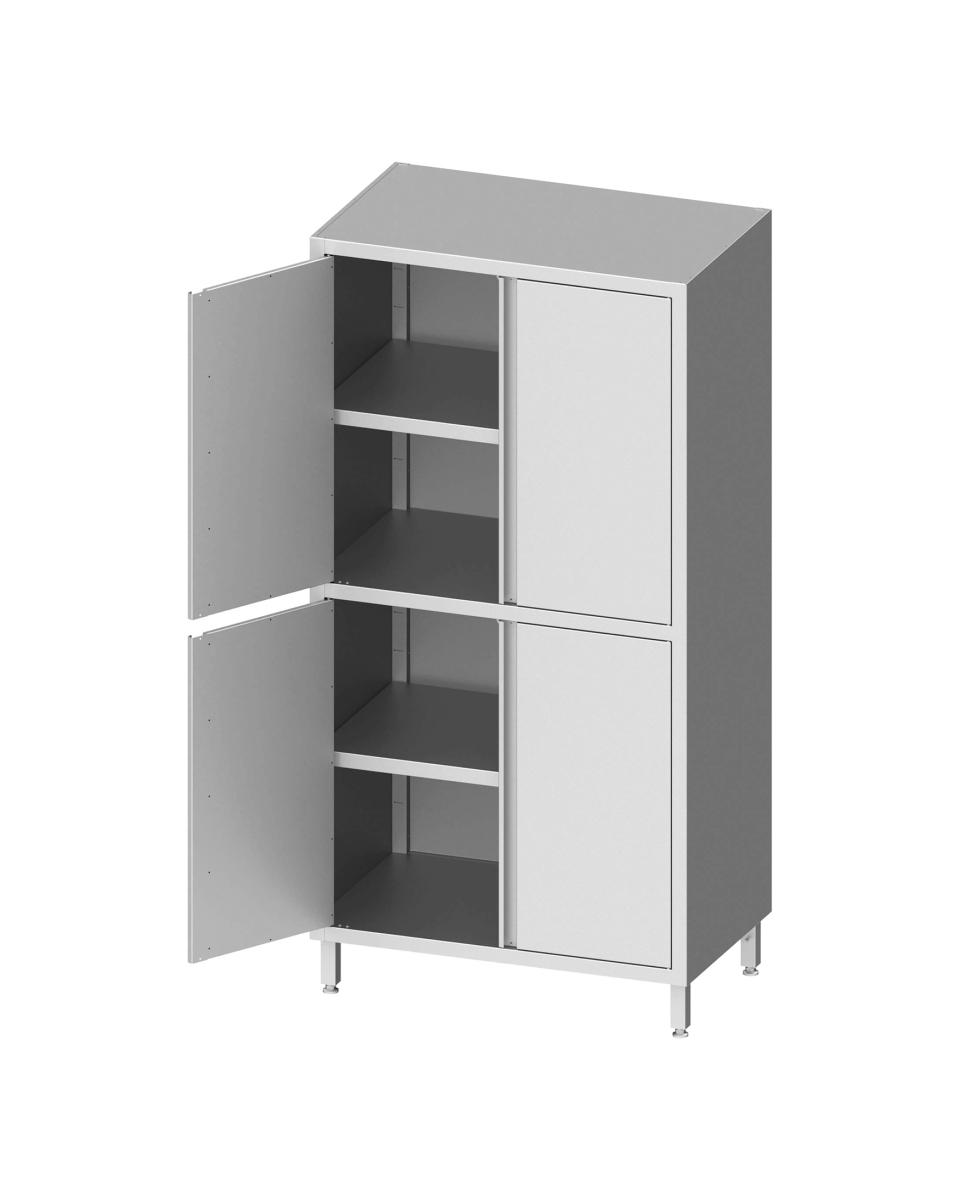 Hochschrank aus Edelstahl - 4 Drehtüren - Höhe 180 cm - G-Line