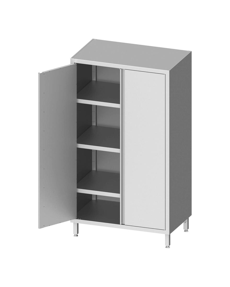 Hochschrank aus Edelstahl - 2 Drehtüren - Höhe 200 cm - G-Line