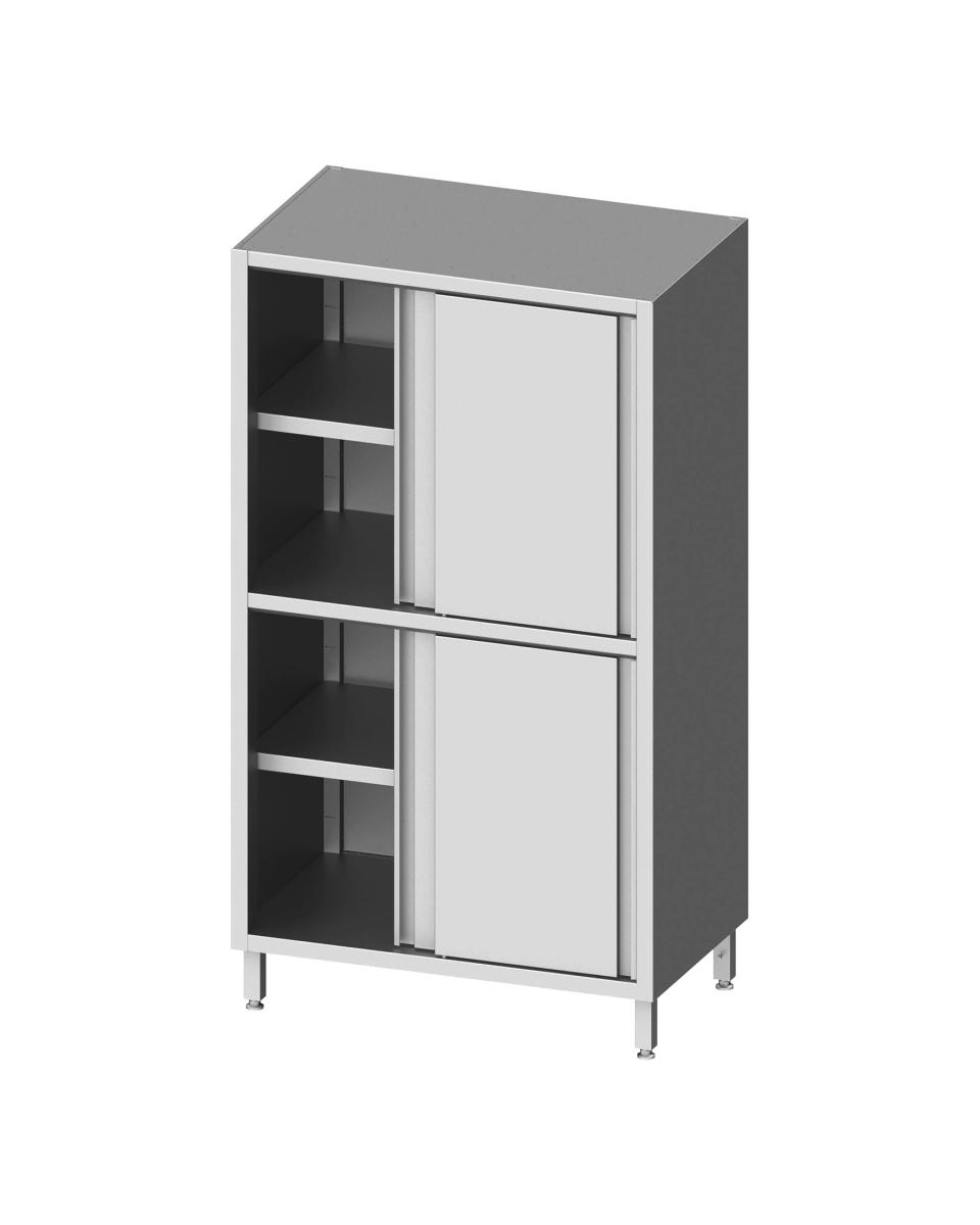 Hochschrank aus Edelstahl - 4 Schiebetüren - Höhe 180 cm - G-Line
