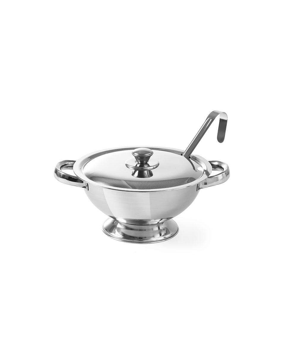 Suppenterrine - 2,7 Liter - Edelstahl - Hendi - 434208