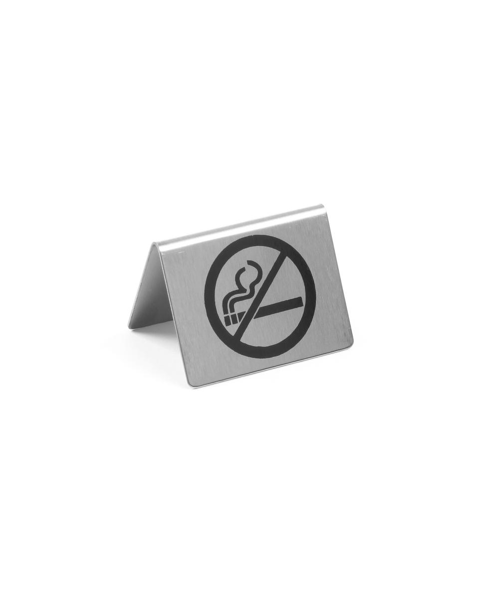 Tischschild - Nichtraucher - 5,2 CM - Edelstahl - Hendi - 663660