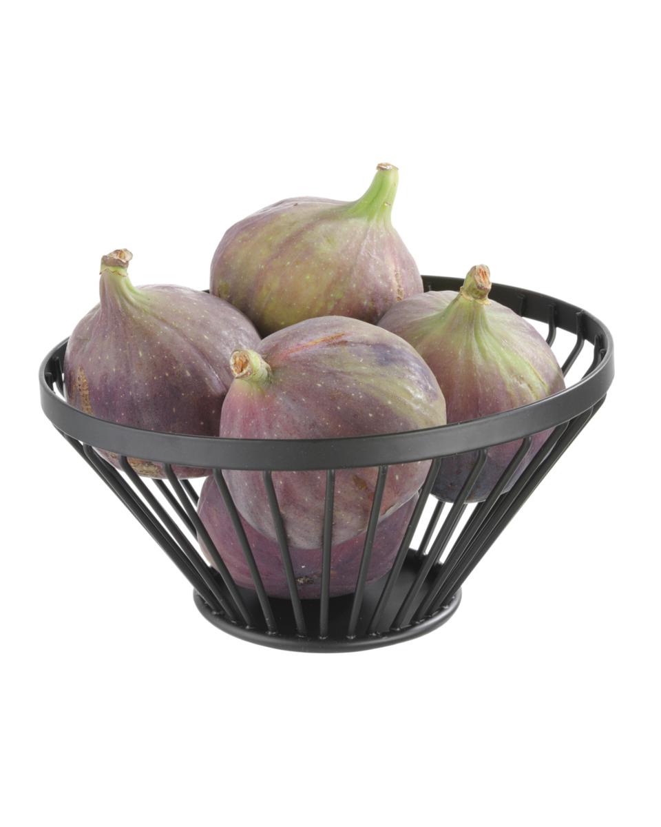 Obstkorb - H 8 cm - Mattschwarz - Hendi - 427095