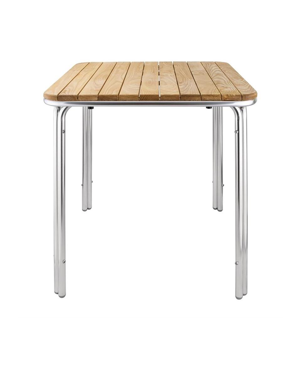 Bolero Esche / Aluminium - Quadrat 70 cm | Gastro-Tisch