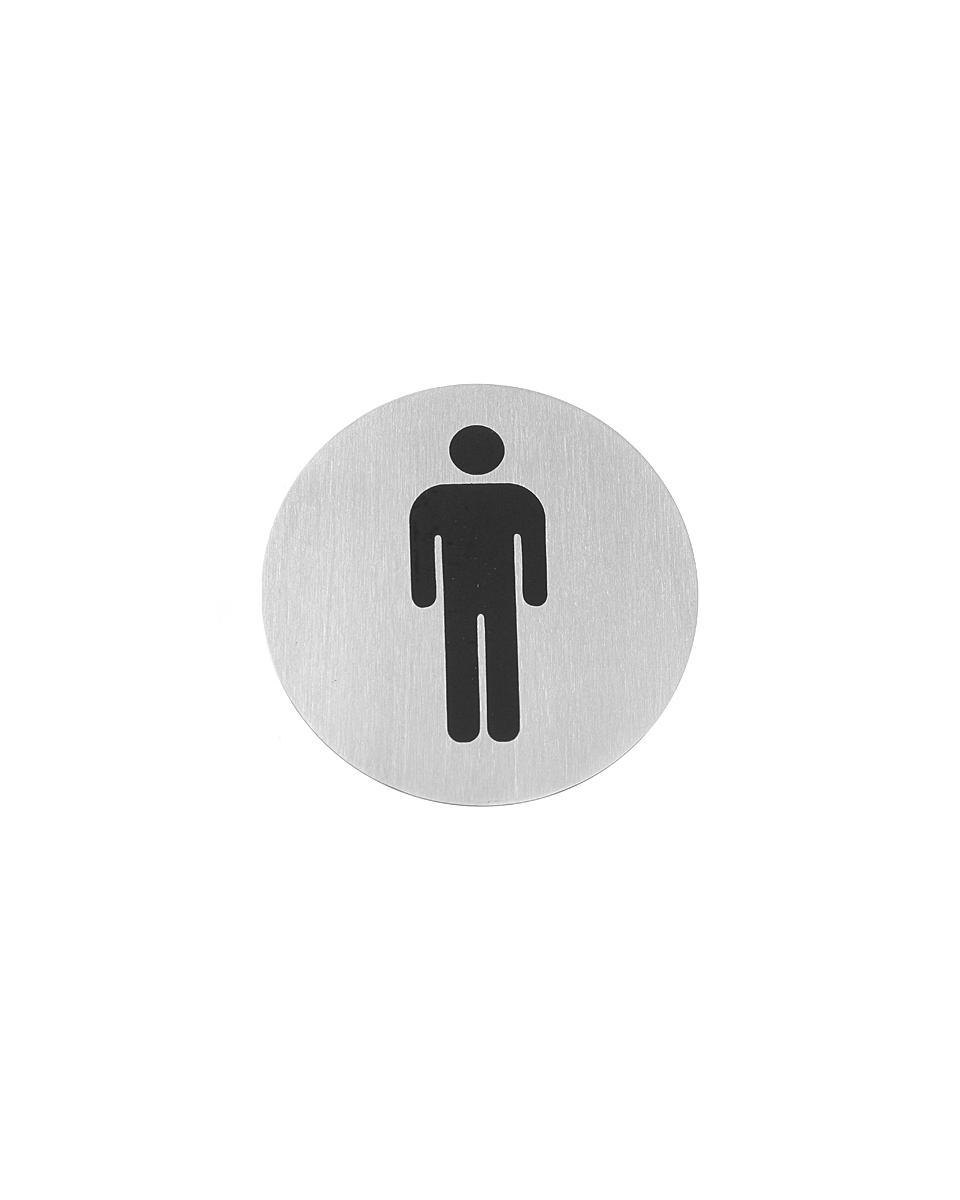 Türschild - Herren - Ø 7,5 cm - Edelstahl - Hendi - 663608
