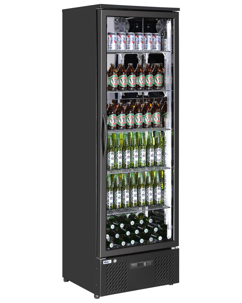Bar-Kühlschrank mit einer Tür 293L - Aluminium verchromt - H 182 x 51,5 x 60 cm - Hendi - 233924