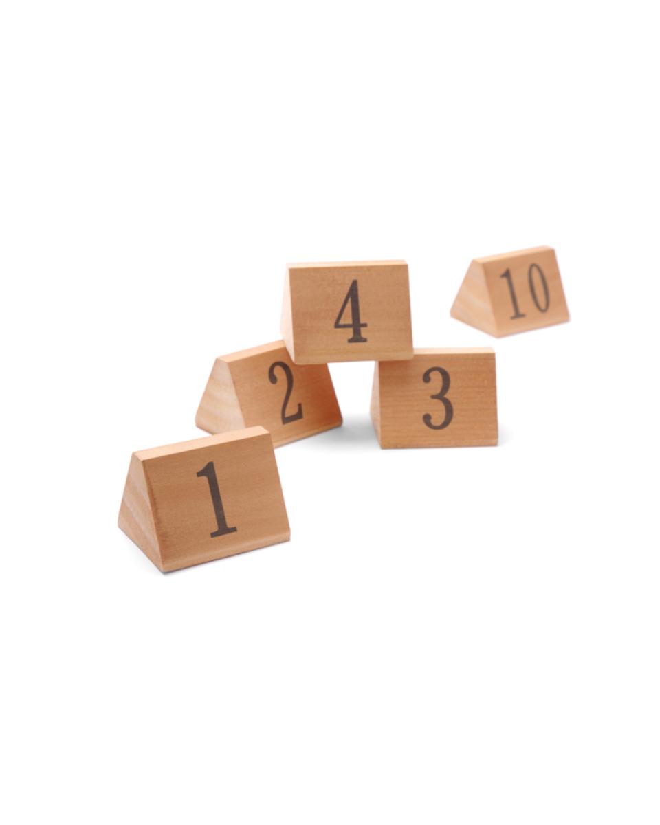 Tischnummern - Holz - 55 x 48 x 44 mm - Hendi - 664322