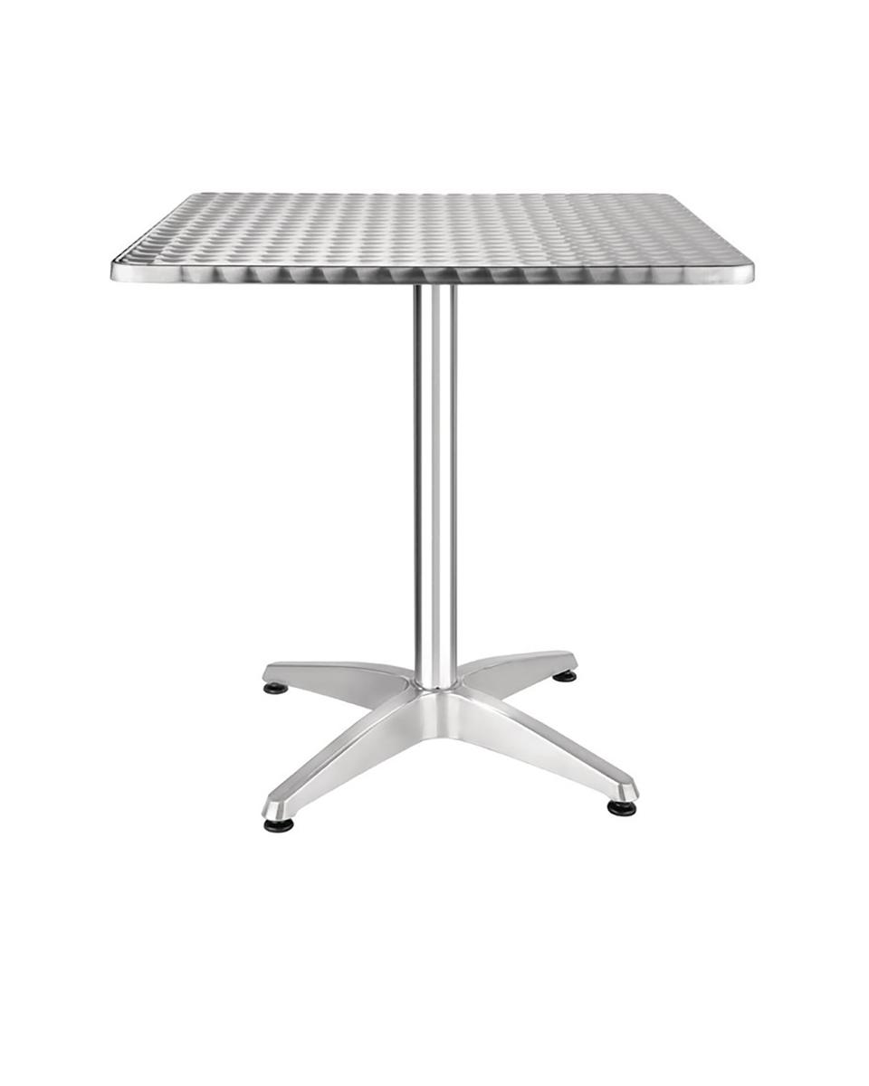 Bolero Edelstahl Bistrotisch quadratisch 70 cm | Gastro-Tisch