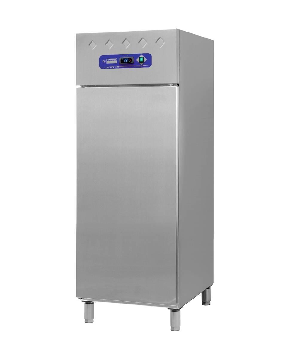 Gastro-Kühlschrank – 550 Liter – 1 Tür – 20 x 60 x 40 cm – H 200,5 x 76 x 72,9 cm – Edelstahl – Diamond – IP70/PC-R2