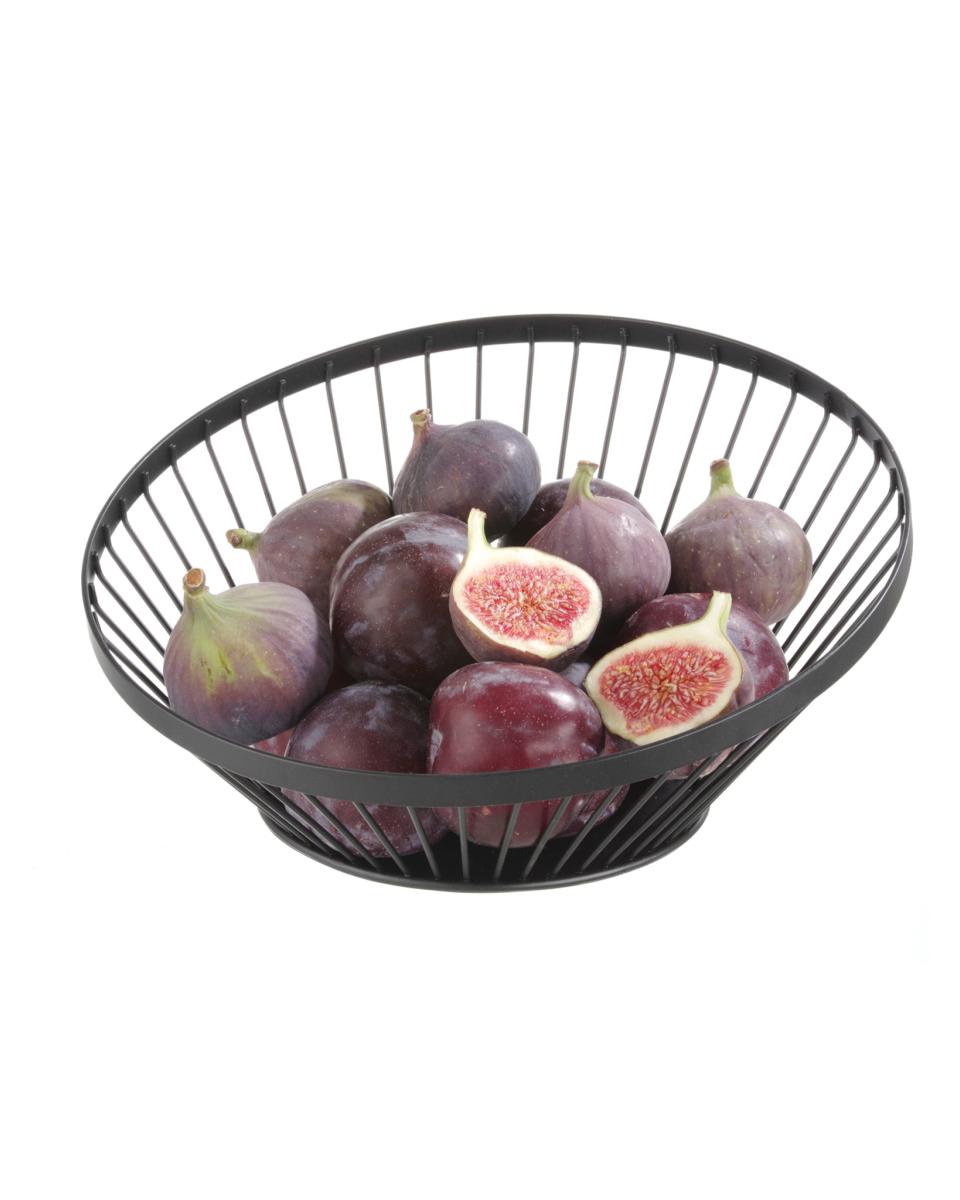 Obstkorb - H 13 cm - Mattschwarz - Hendi - 427088