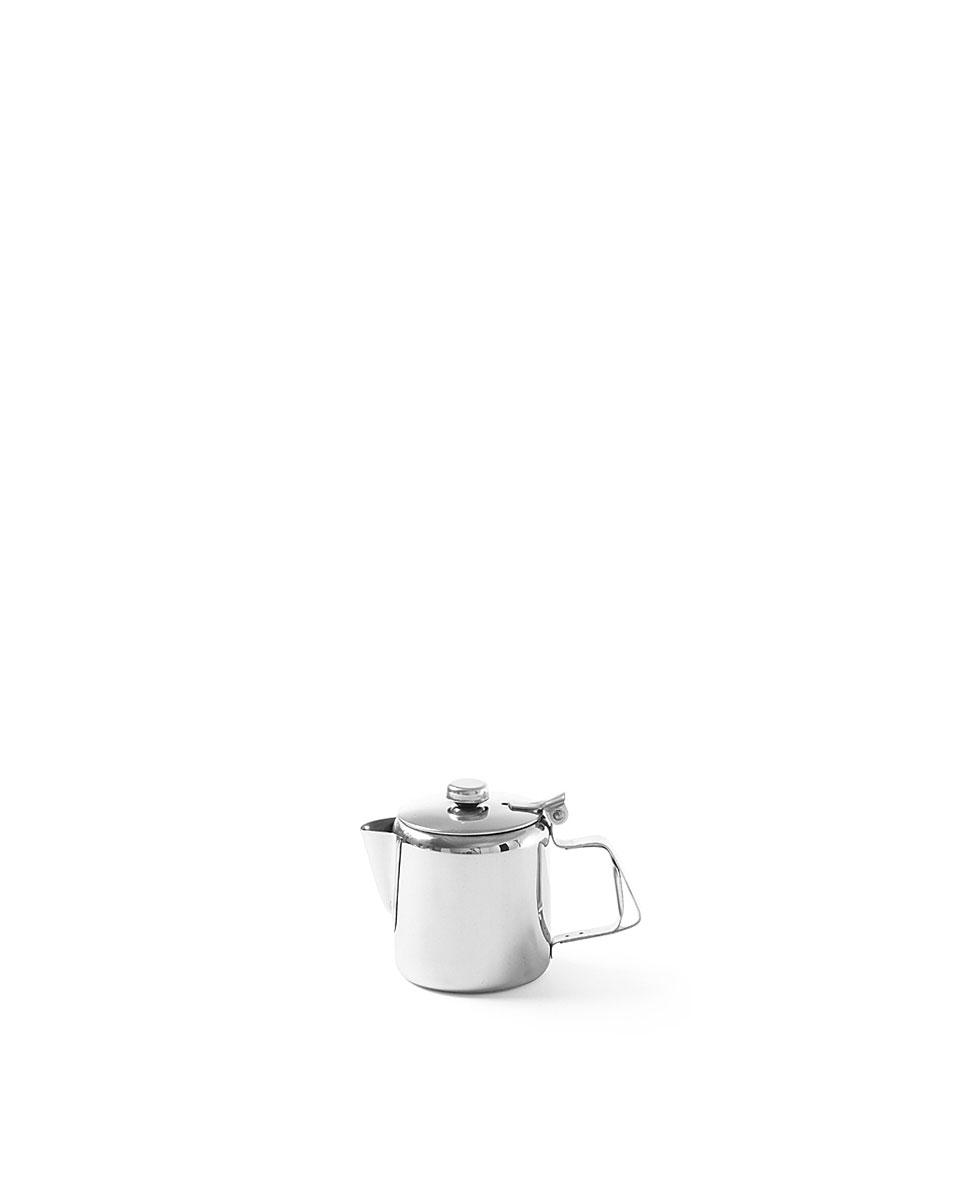Kaffee- / Teekannen mit Deckel - 1 Liter - Edelstahl - Hendi - 453209