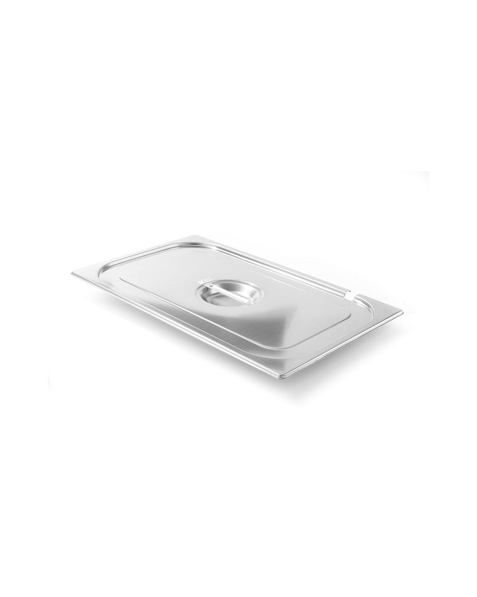 Gastronorm Deckel - GN 2/3 - Edelstahl - Löffel-Aussparung - Kitchen Line - Hendi - 806920