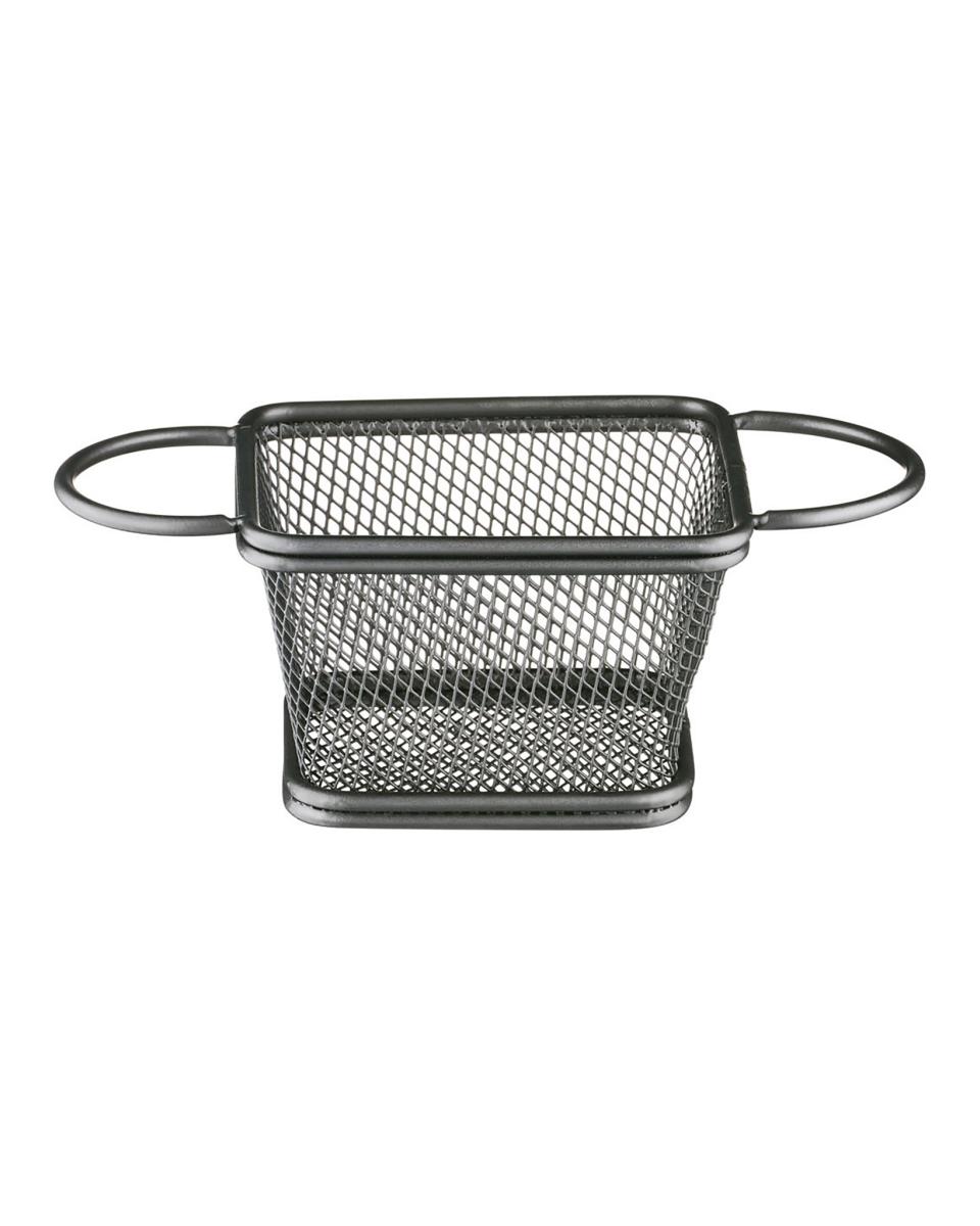 Pommes Frites Korb - Schwarz - 10 x 8 x 7 cm - Promoline