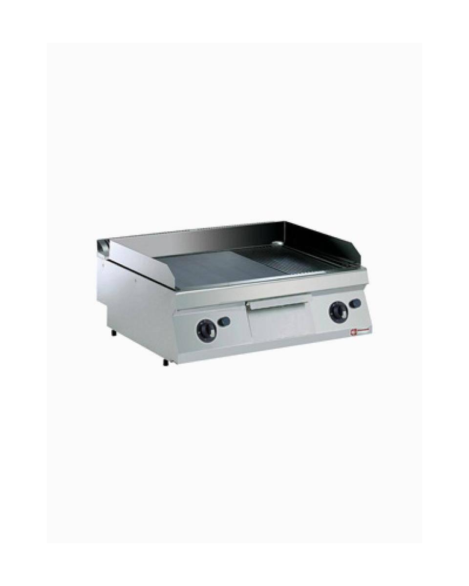 Grillplatte - 1700 Line - Gas - Glatt/gerippt - 80 cm - Diamond - G17/PM8T-N
