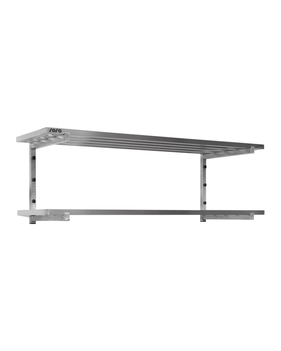 Wandbord - 2 Regale - Streben - 120 x 40 cm - Saro - 700-4630