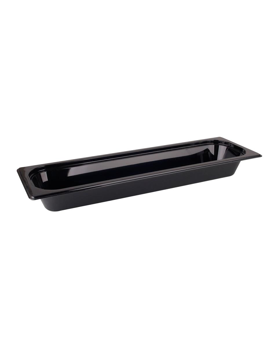 Gastronorm-Behälter - 2/4 GN - 6,5 CM - 6 Stück - Polycarbonat - Schwarz - Carlisle - Storplus