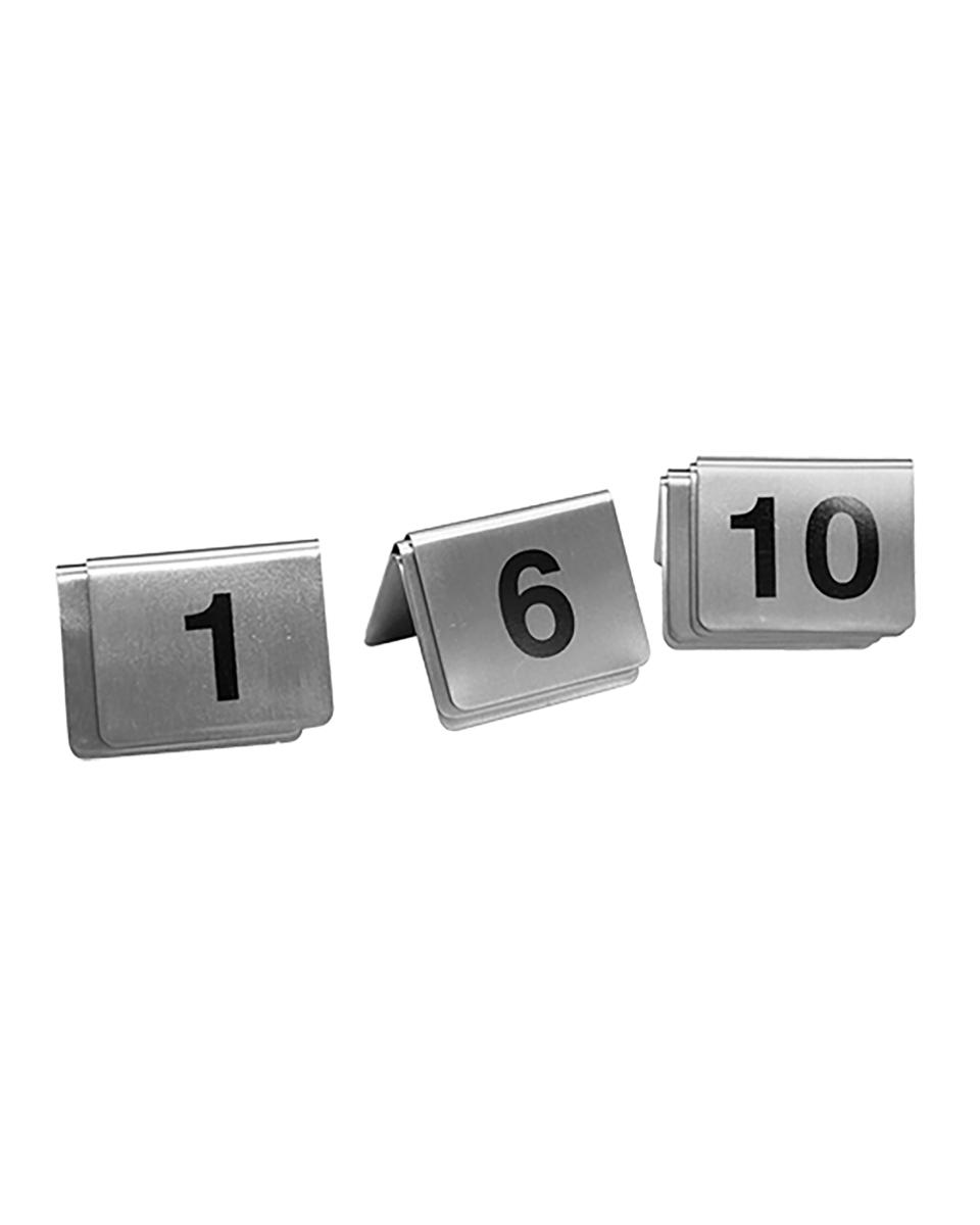 Tischnummern - Nummer 1 bis 10 - Edelstahl - 705050