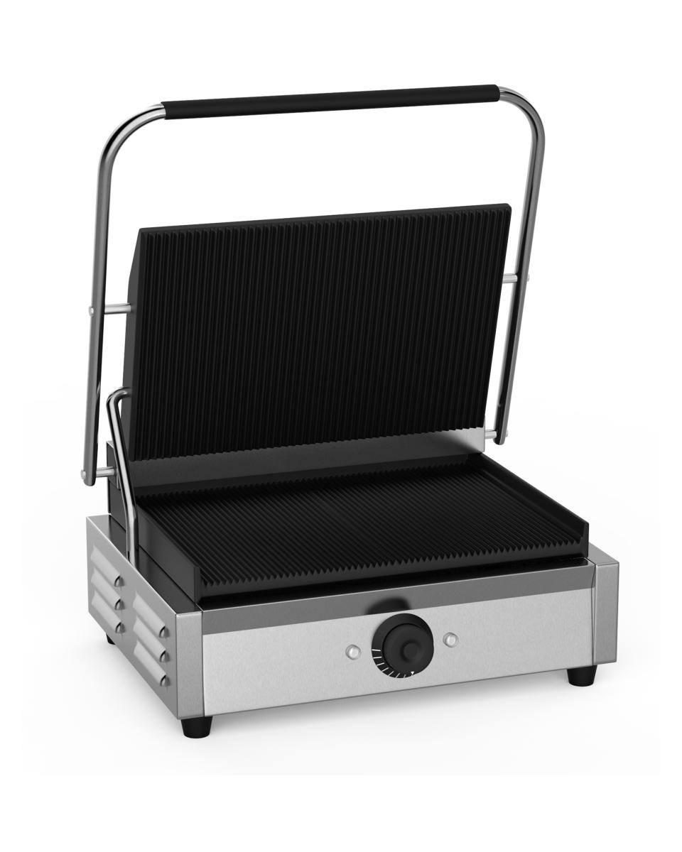 Kontaktgrill - Panini - 43 cm - Doppelrippen - Promoline