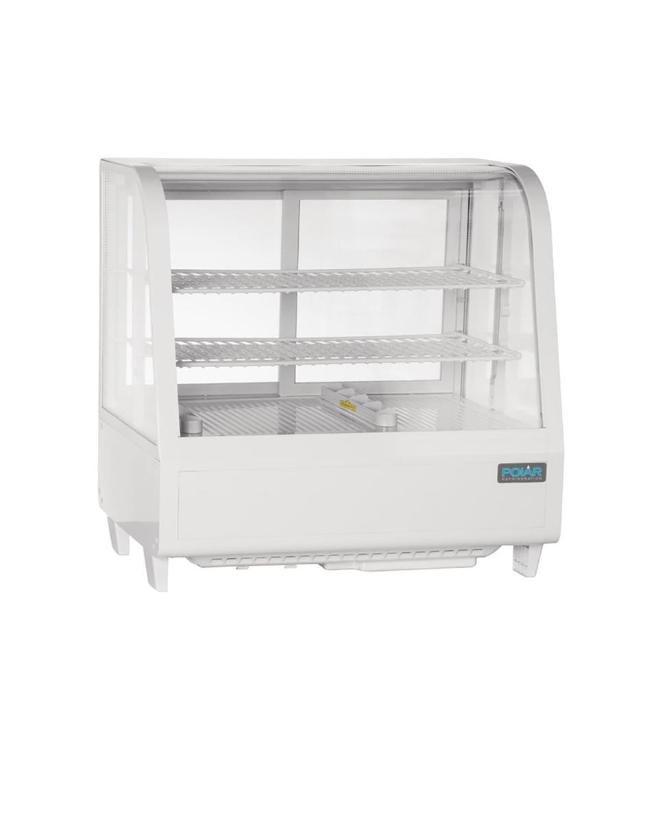 Kühlvitrine - 100 Liter - Weiß - H 67,5 x 68,2 x 45 cm - 230 V - Weiß - Polar - CC666