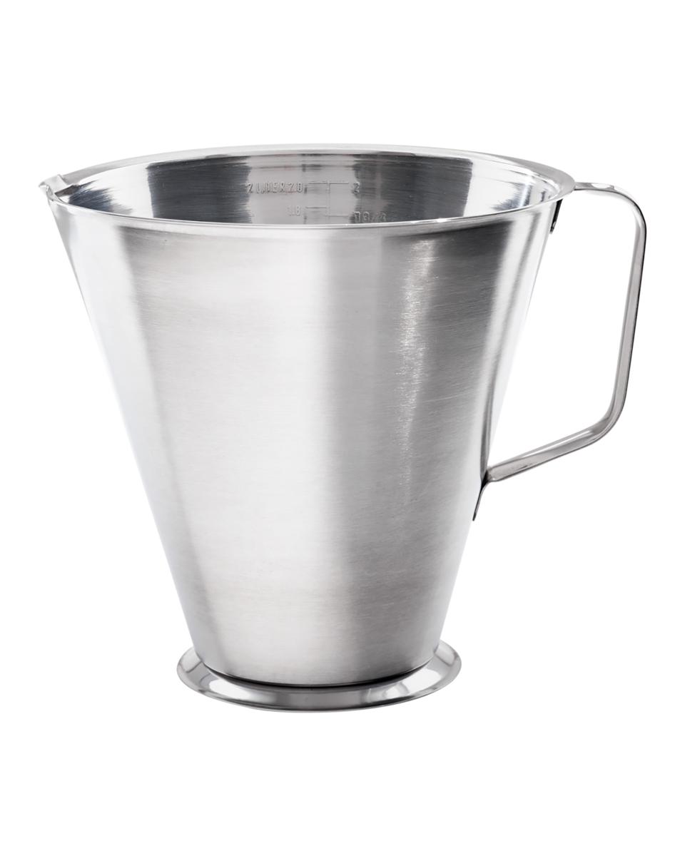 Messbecher - 2 Liter - Edelstahl - Promoline